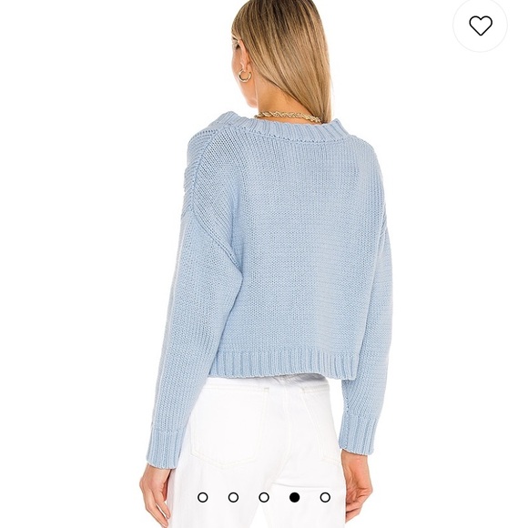 Revolve Lu Callahan Cardigan and Sweater Set in Baby Blue Size Small - Picture 5 of 9